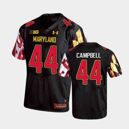 Men Maryland Terrapins Chance Campbell Replica Black College Football Jersey